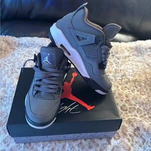 Jordan Grey and Black Retro Basketball Sneakers